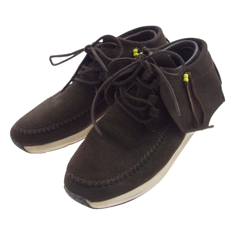 VISVIM ビズビム FBT FOLK スエード フリンジ モカシン シューズ ブラウン系 US10【中古】