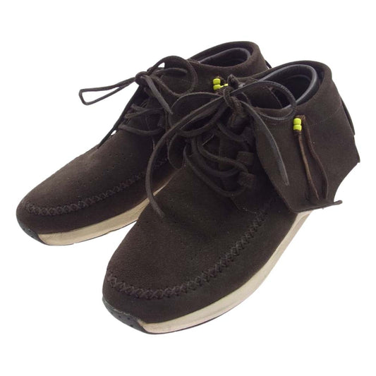 VISVIM ビズビム FBT FOLK スエード フリンジ モカシン シューズ ブラウン系 US10【中古】