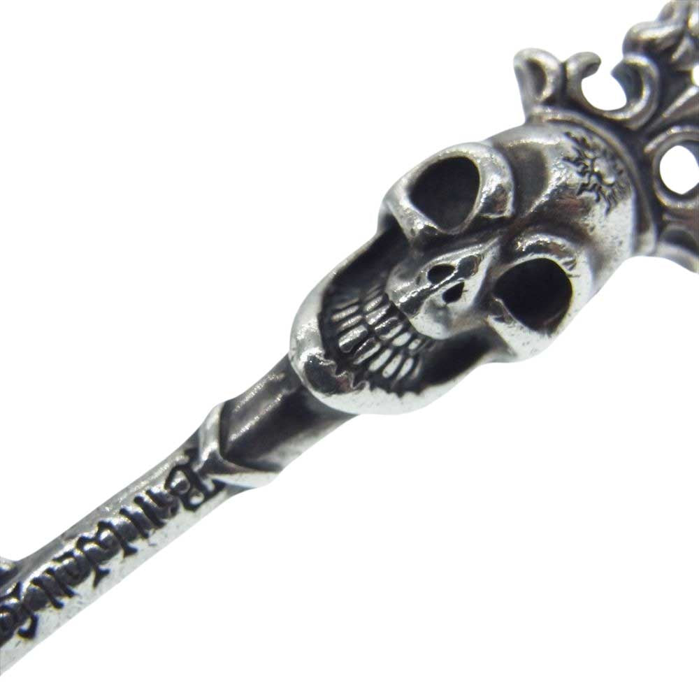BILL WALL LEATHER ビルウォールレザー KC751 ギャランティ付属 SUN STAMP ON Vintage Skull Key サンスタンプ ヴィンテージスカル キー キーチェーン キーホルダー シルバー系【中古】