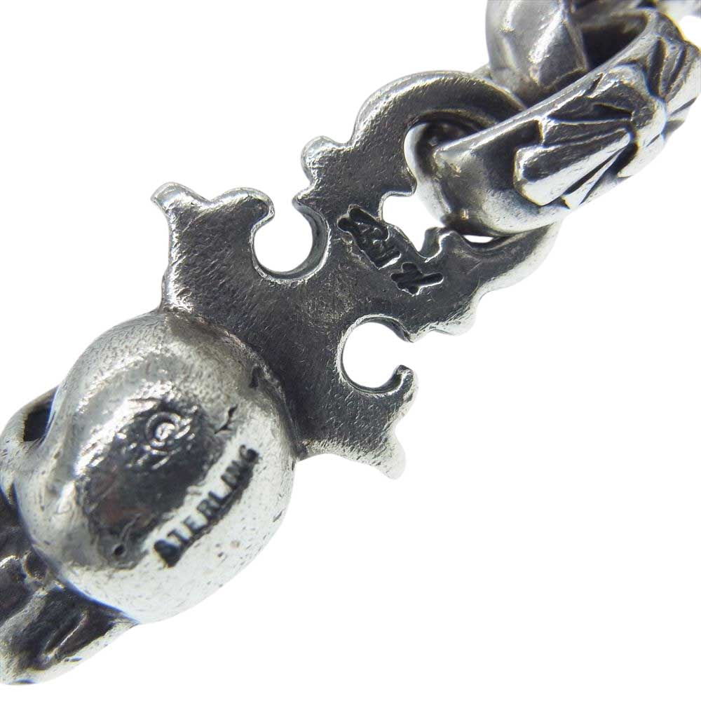 BILL WALL LEATHER ビルウォールレザー KC751 ギャランティ付属 SUN STAMP ON Vintage Skull Key サンスタンプ ヴィンテージスカル キー キーチェーン キーホルダー シルバー系【中古】