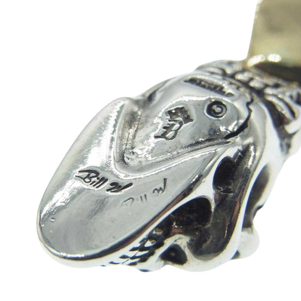 BILL WALL LEATHER ビルウォールレザー PN852 ギャランティ付属 18Kラージベイル付き LARGE GLS GOLD BALE ラージ グッドラックスカル ペンダントトップ シルバー系【中古】