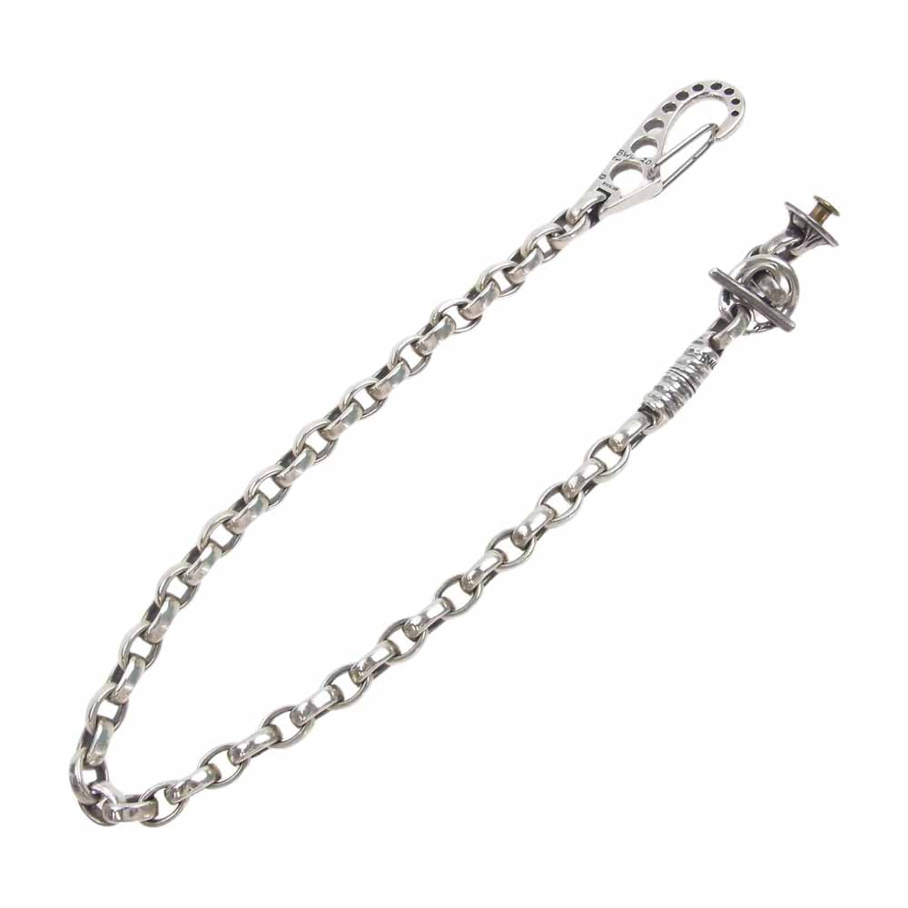 BILL WALL LEATHER ビルウォールレザー ギャランティ付属 1of1 Tバーウォレットリング付き 2000クリップ チェーンリンク ウォレットチェーン シルバー系【中古】