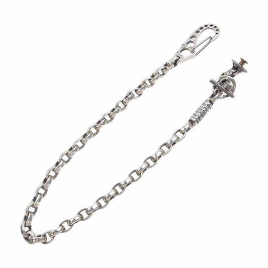 BILL WALL LEATHER ビルウォールレザー ギャランティ付属 1of1 Tバーウォレットリング付き 2000クリップ チェーンリンク ウォレットチェーン シルバー系【中古】