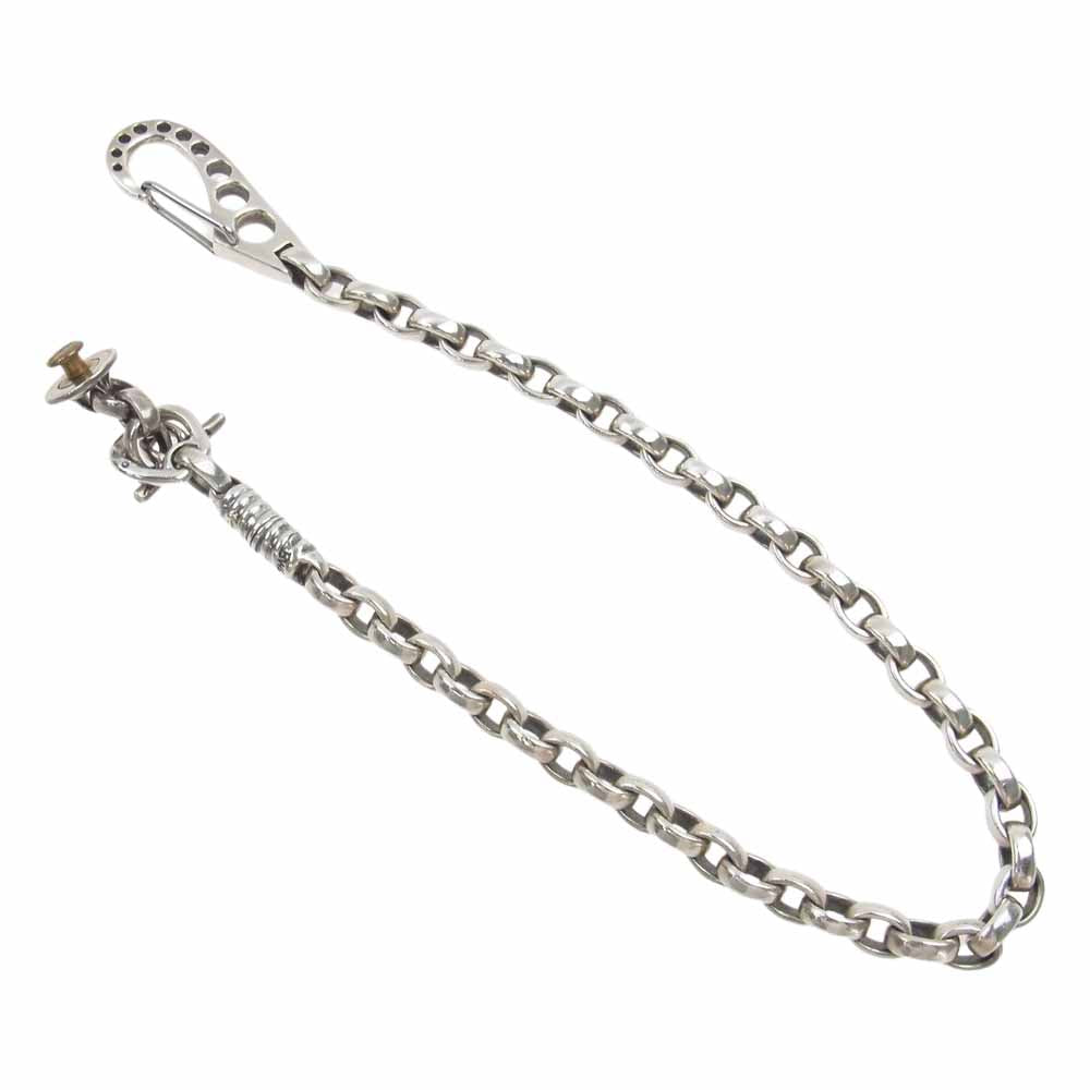 BILL WALL LEATHER ビルウォールレザー ギャランティ付属 1of1 Tバーウォレットリング付き 2000クリップ チェーンリンク ウォレットチェーン シルバー系【中古】