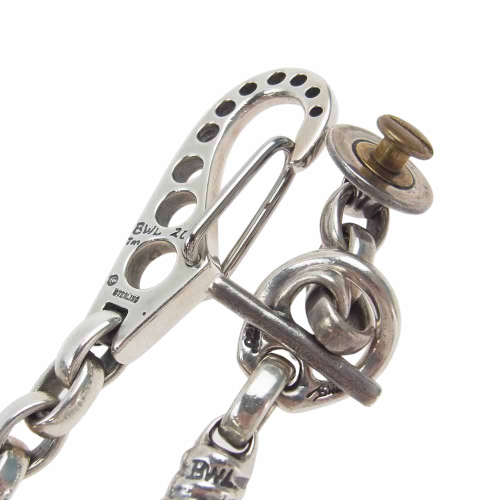 BILL WALL LEATHER ビルウォールレザー ギャランティ付属 1of1 Tバーウォレットリング付き 2000クリップ チェーンリンク ウォレットチェーン シルバー系【中古】