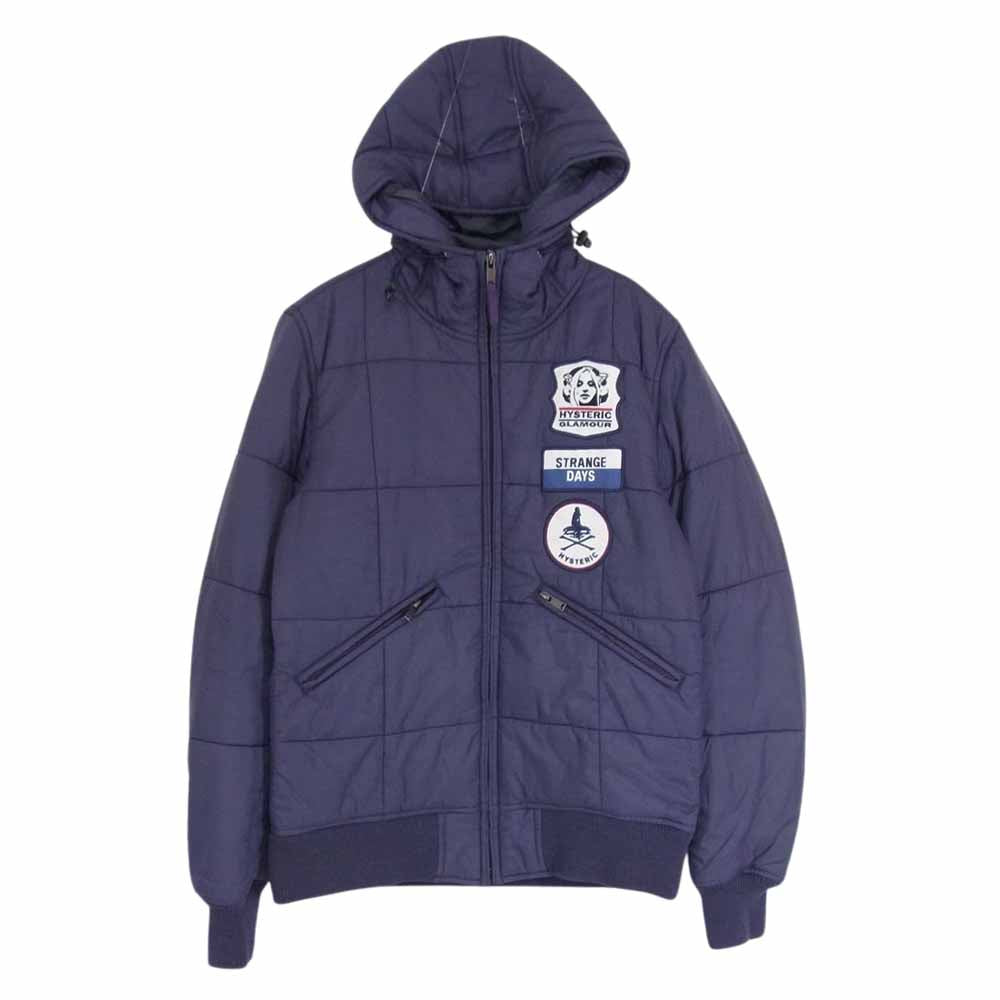 HYSTERIC GLAMOUR ヒステリックグラマー 0293AB03 STRANGE DAYS PRIMALOFT ワッペン 中綿 ジャケット パープル系 S【中古】