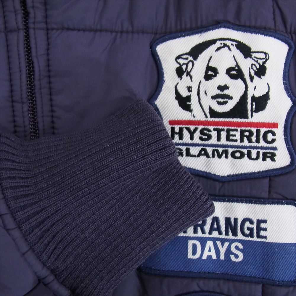 HYSTERIC GLAMOUR ヒステリックグラマー 0293AB03 STRANGE DAYS PRIMALOFT ワッペン 中綿 ジャケット パープル系 S【中古】