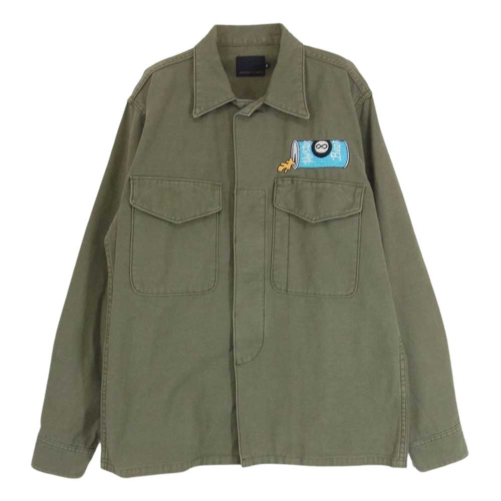 HYSTERIC GLAMOUR ヒステリックグラマー 17AW 02173AH06 STRAWBERRY MONSTER ストロベリーモンスター 刺繍 ミリタリー ジャケット カーキ系 S【中古】