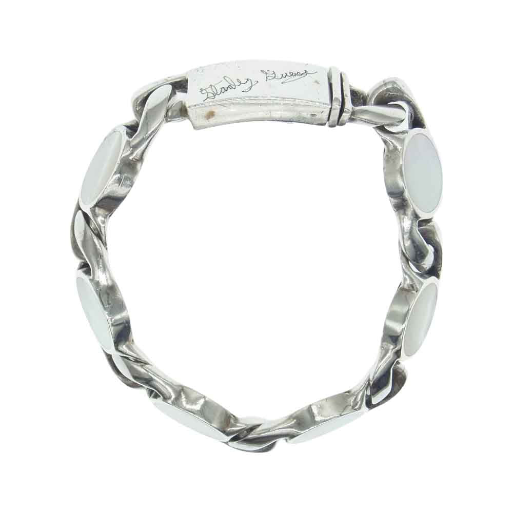 STANLEY GUESS スタンリーゲス ラウンド シェル 6リンク ID ブレスレット シルバー系【中古】