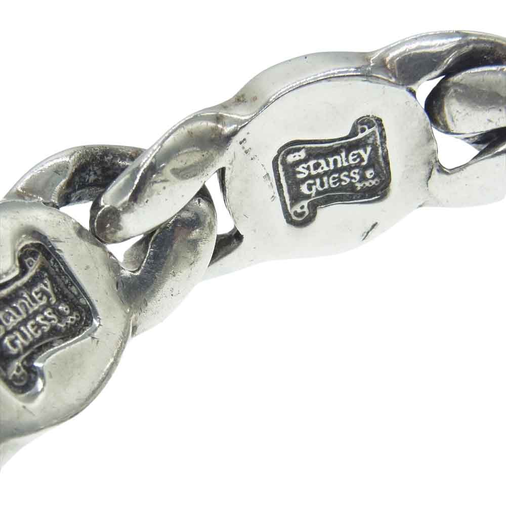 STANLEY GUESS スタンリーゲス ラウンド シェル 6リンク ID ブレスレット シルバー系【中古】