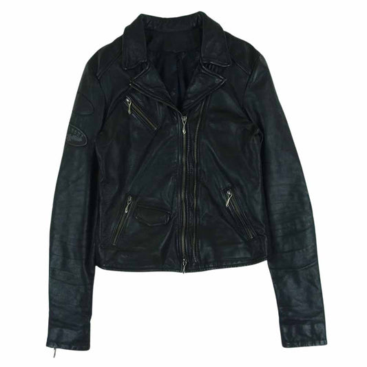フォーティーンスアディクション シープスキン ダブル ライダース ジャケット ブラック系 1【中古】