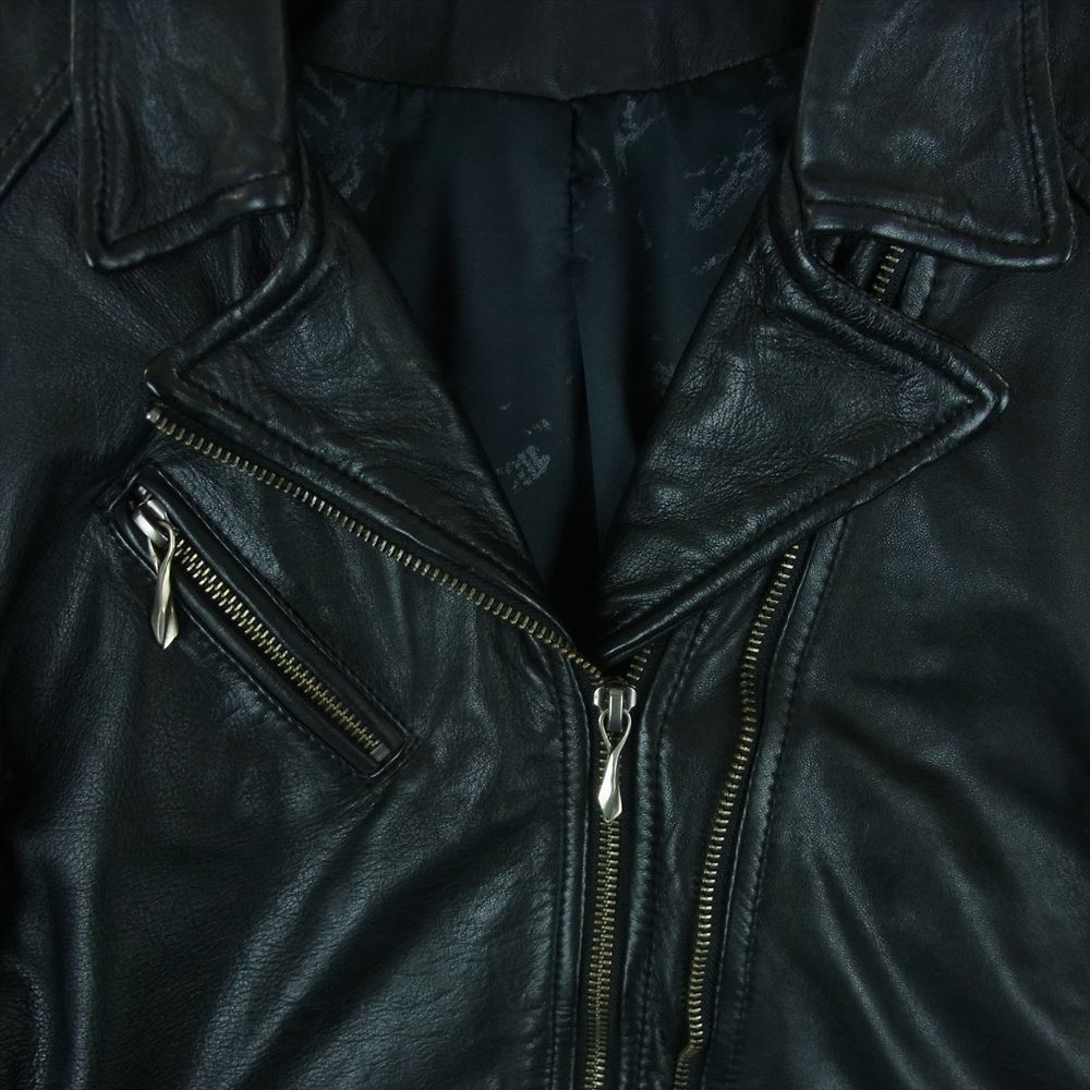 フォーティーンスアディクション シープスキン ダブル ライダース ジャケット ブラック系 1【中古】