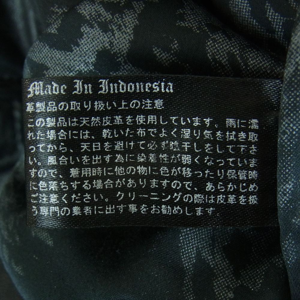 フォーティーンスアディクション シープスキン ダブル ライダース ジャケット ブラック系 1【中古】