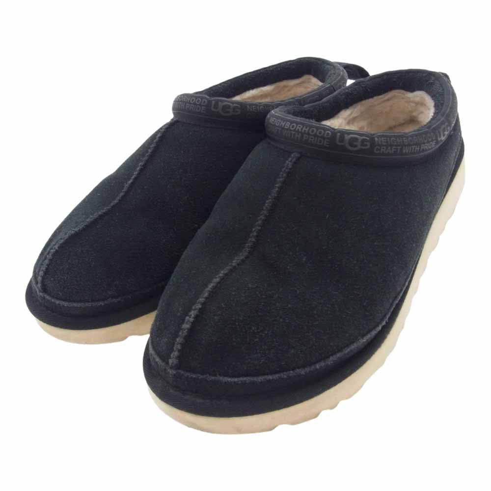 NEIGHBORHOOD ネイバーフッド 1112612 UGG アグ NBHD TASMAN タスマン 内ボア スリッポン ムートン シューズ ブラック系 26cm【中古】