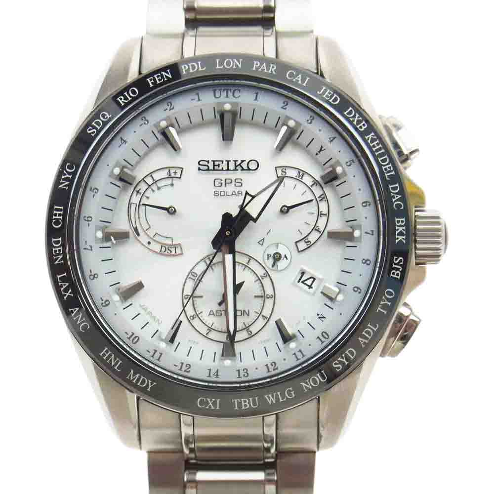 SEIKO セイコー SBXB047 ASTRON アストロン GPS ソーラー デュアルタイム シルバー系【中古】