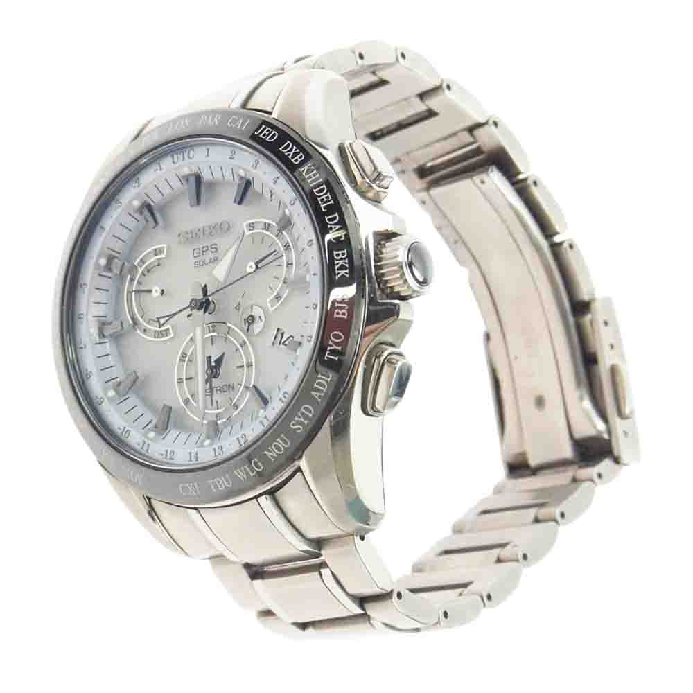 SEIKO セイコー SBXB047 ASTRON アストロン GPS ソーラー デュアルタイム シルバー系【中古】