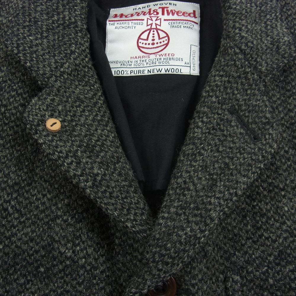 BEAMS ビームス Harris Tweed ハリスツィード ウール 2B テーラード ジャケット グレー系 M【中古】