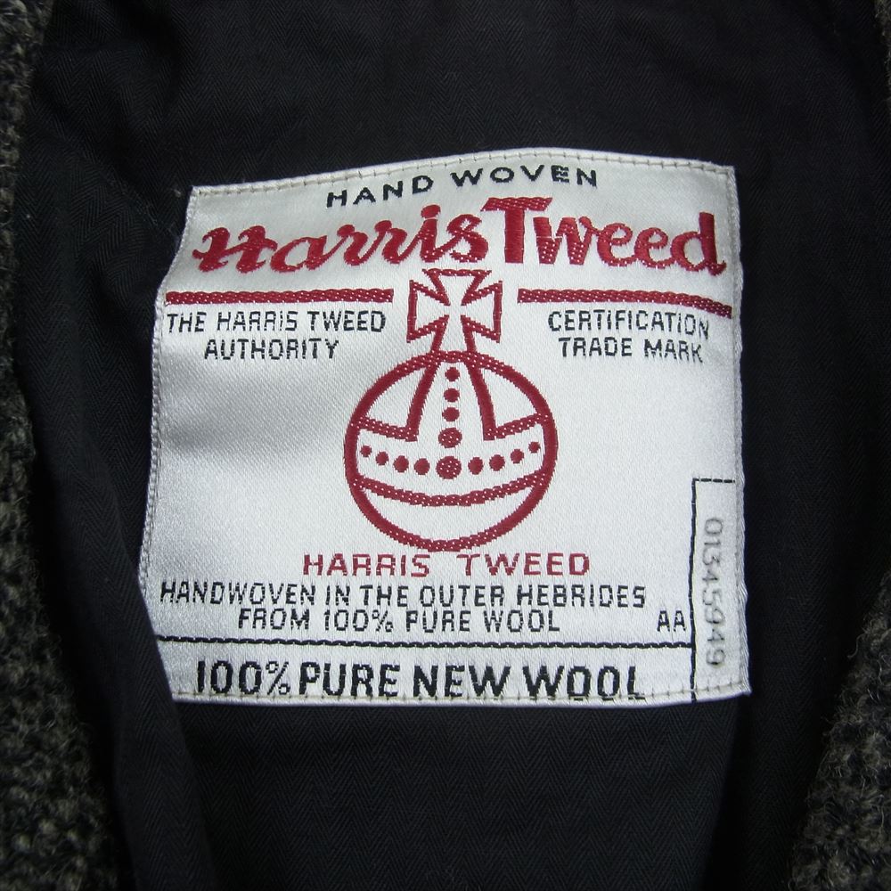 BEAMS ビームス Harris Tweed ハリスツィード ウール 2B テーラード ジャケット グレー系 M【中古】