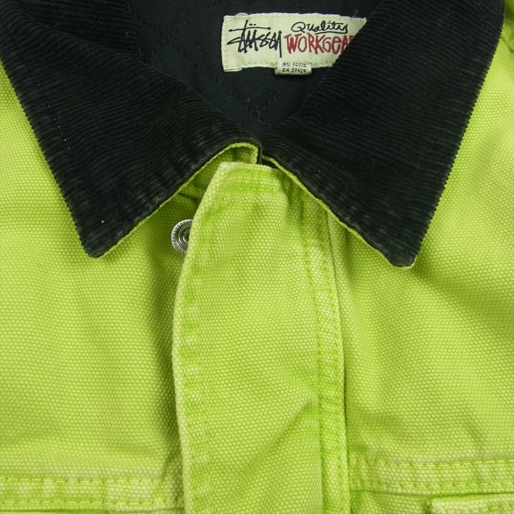 STUSSY ステューシー ジップアップ ワーク ジャケット グリーン系 S