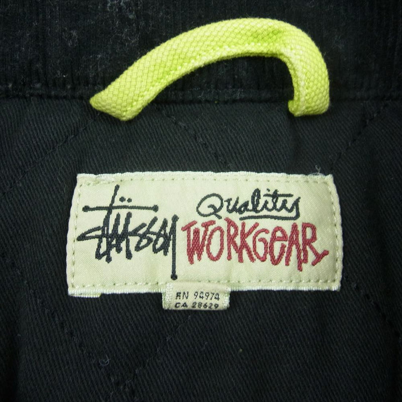 STUSSY ステューシー ジップアップ ワーク ジャケット グリーン系 S【中古】