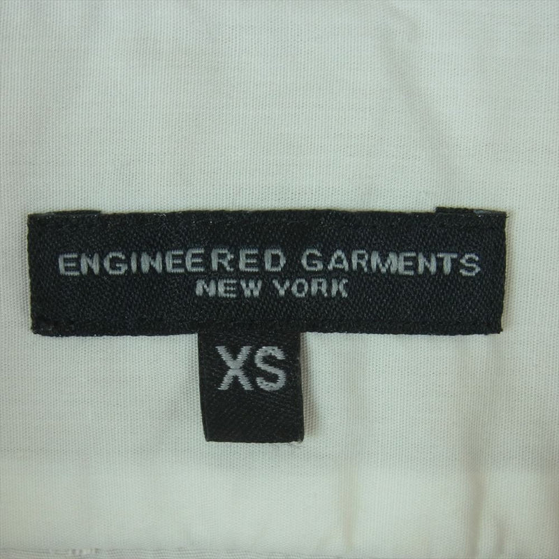 Engineered Garments エンジニアードガーメンツ Combo Short Collar Shirt パッチワーク コットン 長袖 シャツ ホワイト系 ベージュ系 XS【中古】