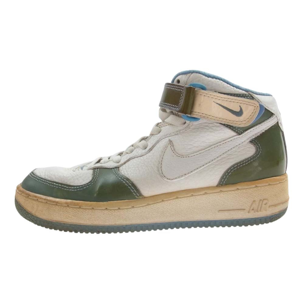 NIKE ナイキ  630125-142  観賞用 90S AIR FORCE 1 MID WHITE CAROLINA エアフォース1 ノースキャロライナ FL別注 ハイカット スニーカー マルチカラー系 25.5cm【中古】