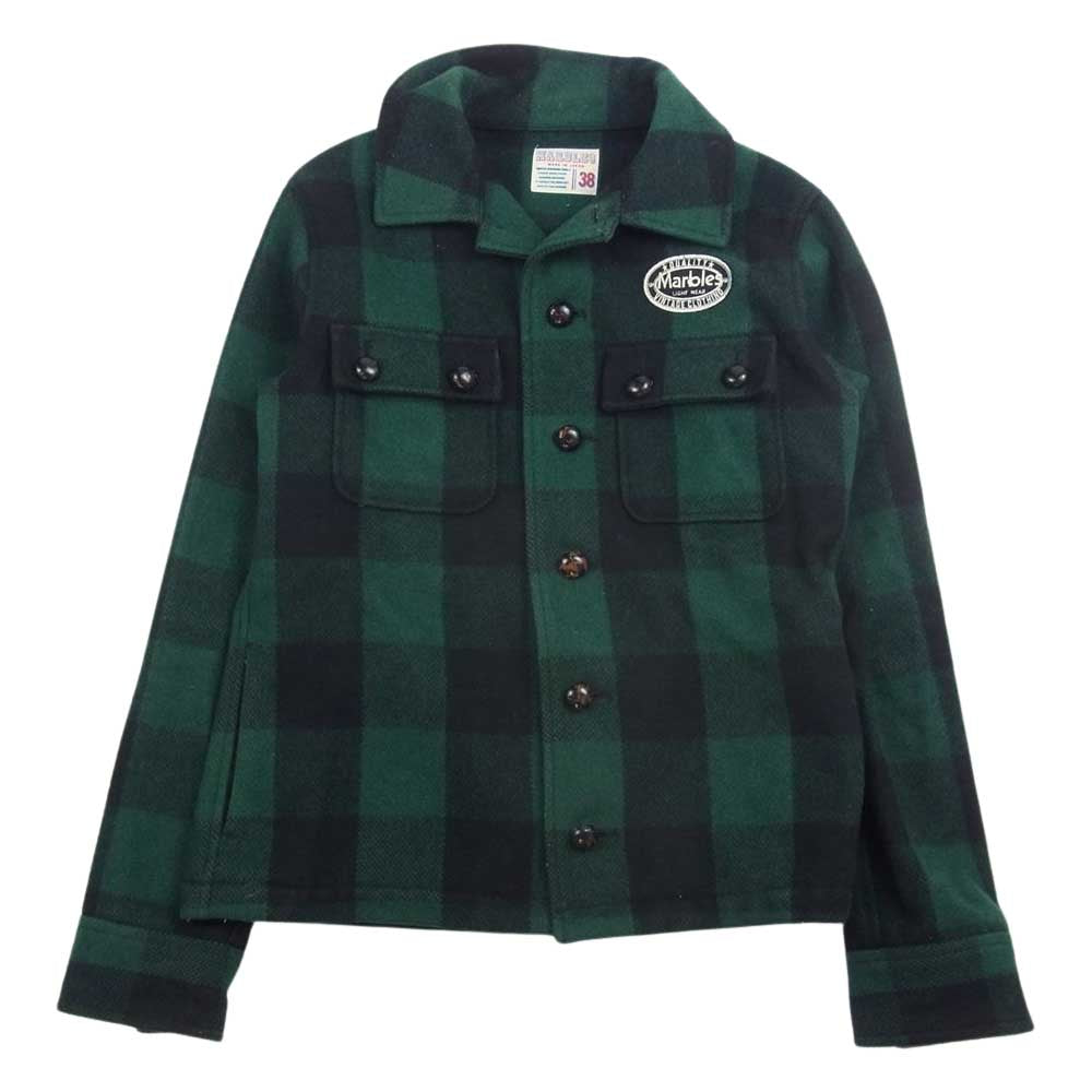MARBLES マーブルズ MJK-A1001 バッファロー チェック ジャケット グリーン系 ブラック系 S【中古】