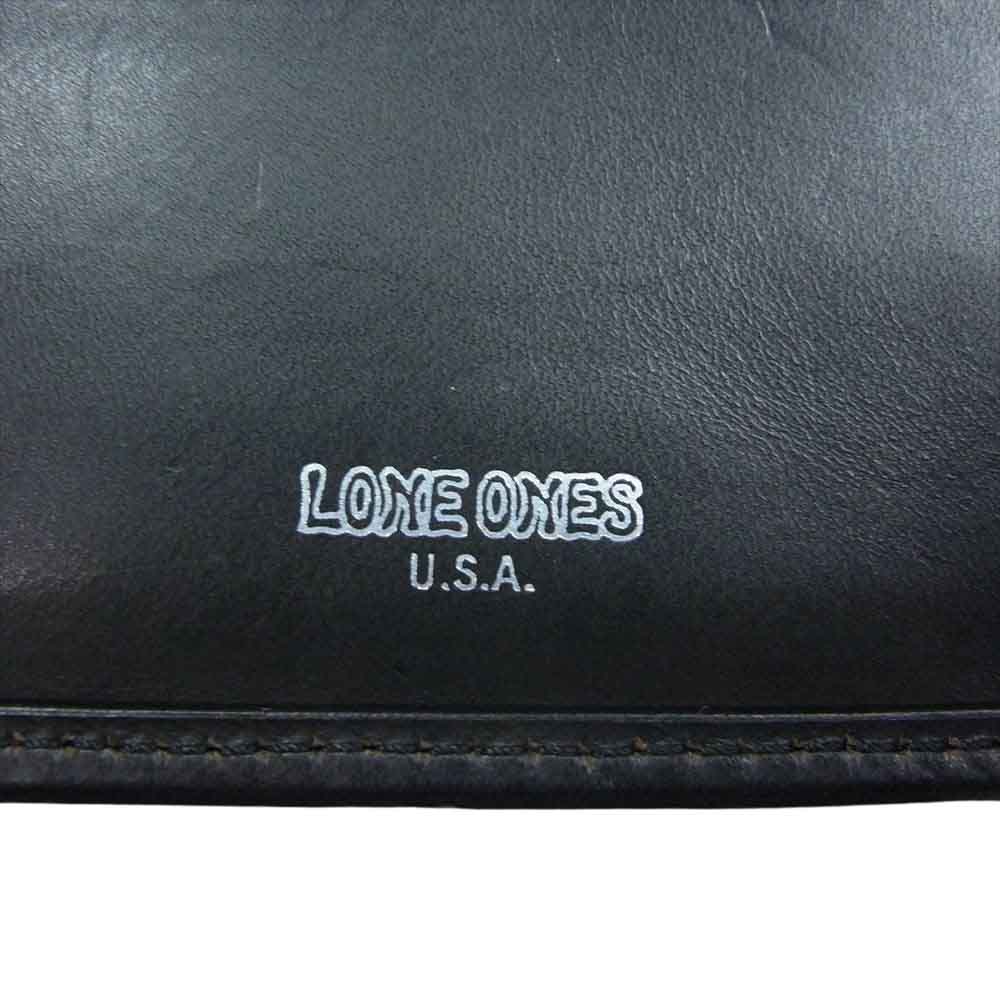 LONE ONES ロンワンズ MFW-0014 ギャランティ付属 MATING FLIGHT WALLET ネスト&ロゴ メイティングフライト ウォレット 2フォールド ウォレット 二つ折り財布 ブラック系【中古】