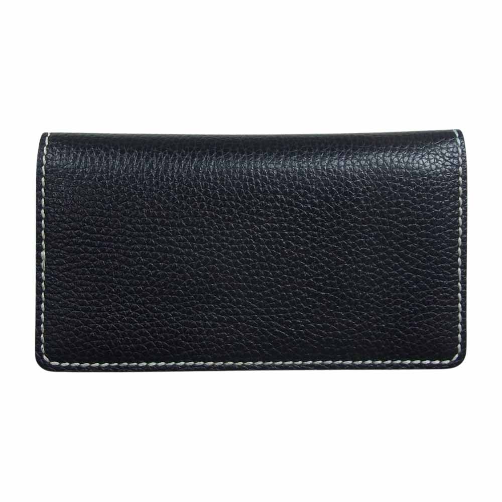 GABOR ガボール 購入時証明書付属 BUFFALO LONG WALLET EARLY MODEL LW-108シボソフトレザー アーリーモデル レプロ ウォレット w/アトリエマークスタンプ ブラック系【中古】