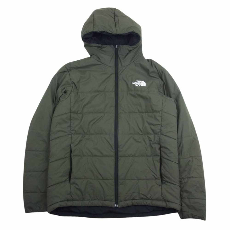 THE NORTH FACE ノースフェイス NY82080 Reversible Anytime Insulated Hoodie リバーシブルエニータイムインサレーテッドフーディ ジャケット ブラック系 カーキ系 L【中古】