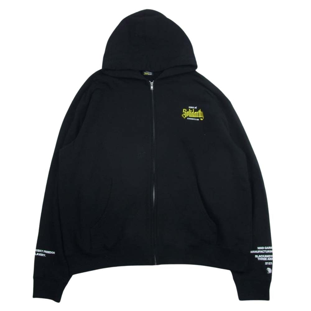 RATS ラッツ 23'RTC-0205 SOLIDARITY ZIP HOODIE ジップ パーカー ブラック系 XL【中古】