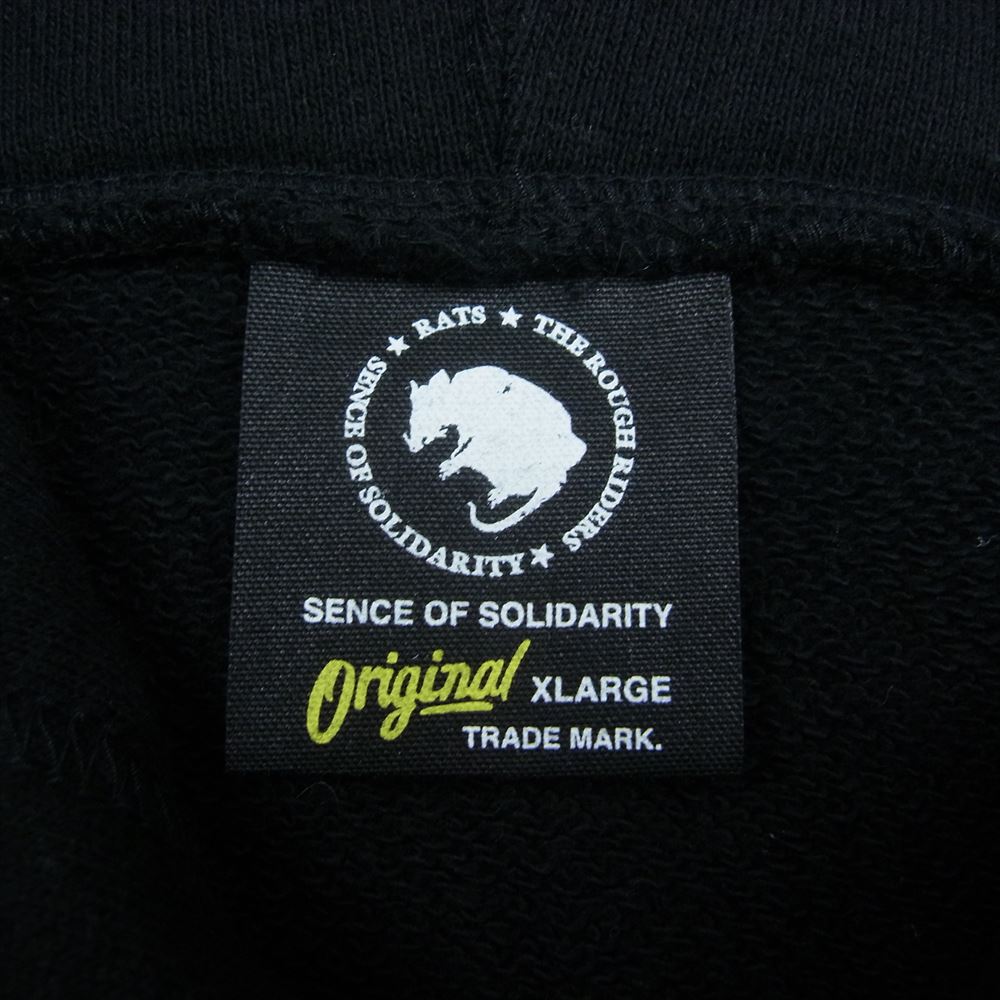 RATS ラッツ 23'RTC-0205 SOLIDARITY ZIP HOODIE ジップ パーカー ブラック系 XL【中古】
