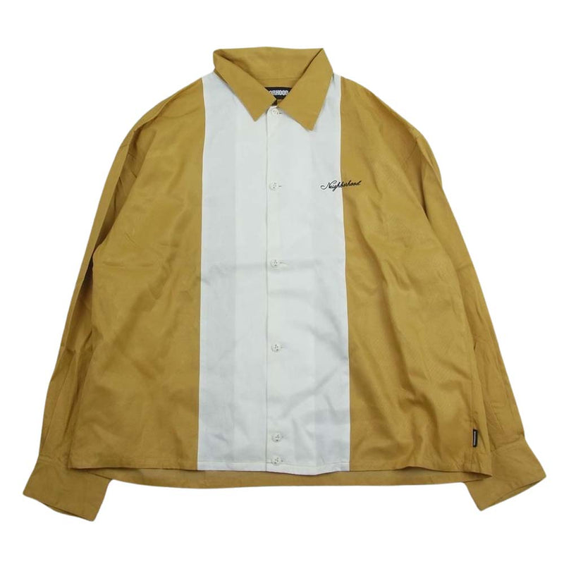 NEIGHBORHOOD ネイバーフッド 23SS 231AQNH-SHM01 BICOLOR RAYON SHIRT LS YELLOW イエロー系 M【美品】【中古】