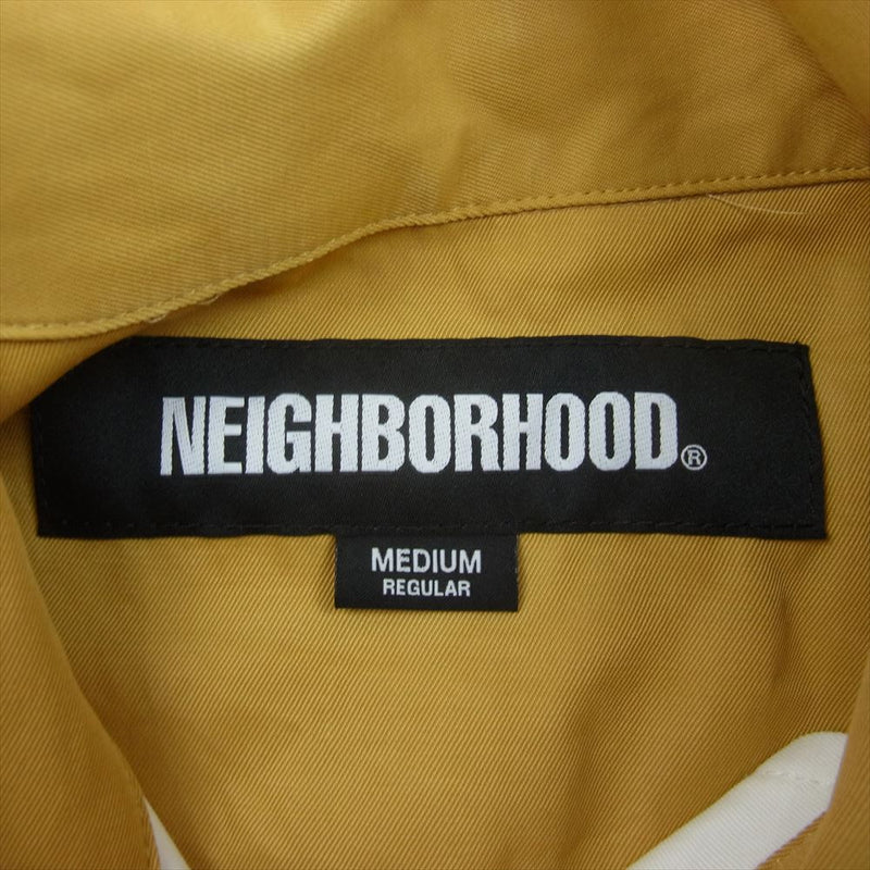 NEIGHBORHOOD ネイバーフッド 23SS 231AQNH-SHM01 BICOLOR RAYON SHIRT LS YELLOW イエロー系 M【美品】【中古】