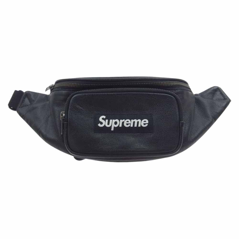 Supreme シュプリーム  17SS  Leather West Bag BOX LOGO レザー ボックスロゴ ウエスト バッグ ブラック系【中古】