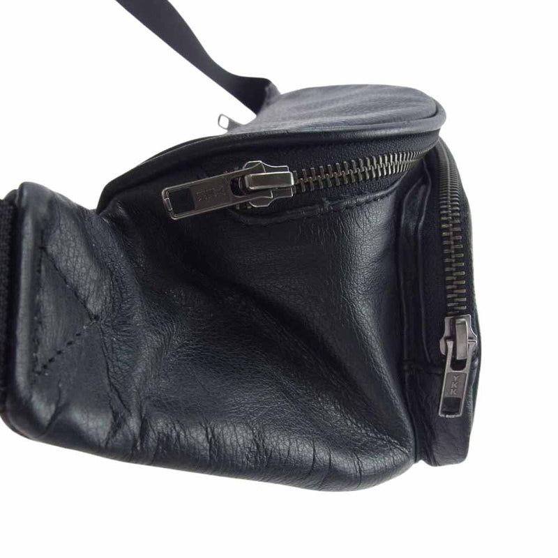 Supreme シュプリーム  17SS  Leather West Bag BOX LOGO レザー ボックスロゴ ウエスト バッグ ブラック系【中古】