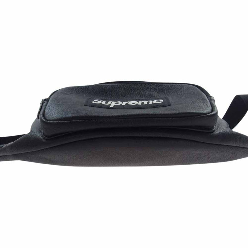 Supreme シュプリーム  17SS  Leather West Bag BOX LOGO レザー ボックスロゴ ウエスト バッグ ブラック系【中古】