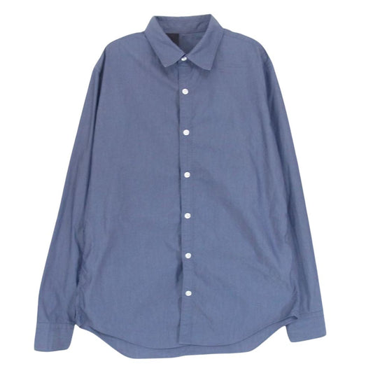 N.HOOLYWOOD エヌハリウッド 262-SH03 peg スタンプ コットン 長袖 シャツ  ブルー系 38【中古】