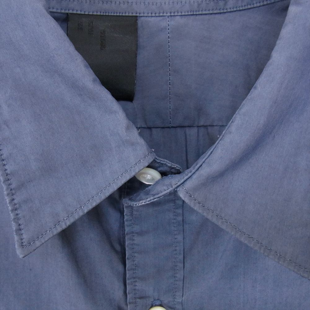 N.HOOLYWOOD エヌハリウッド 262-SH03 peg スタンプ コットン 長袖 シャツ  ブルー系 38【中古】