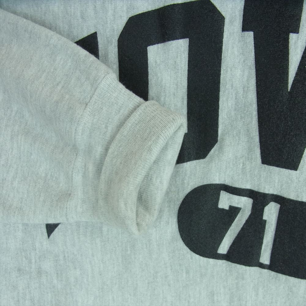 Champion チャンピオン vintage ヴィンテージ 90s 刺繍タグ Reverse Weave リバースウィーブ スウェット IOWA アイオワ プリント トレーナー グレー系 XL【中古】
