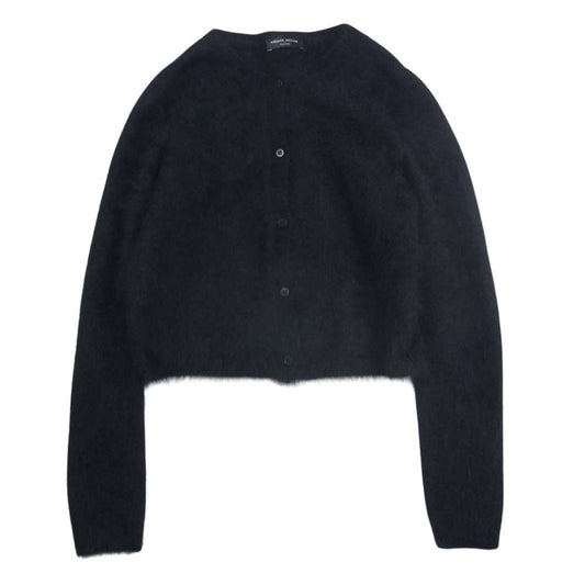ROBERTO COLLINA ロベルトコリーナ イタリア製 ANIMAL HAIR WOOL アニマルヘア シャギー ウール ニット ボレロ カーディガン ブラック系【中古】