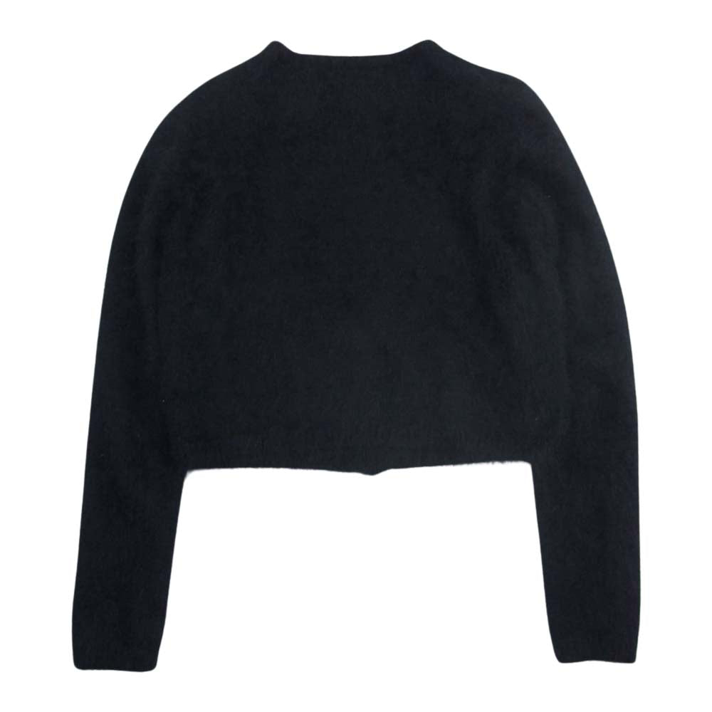 ROBERTO COLLINA ロベルトコリーナ イタリア製 ANIMAL HAIR WOOL アニマルヘア シャギー ウール ニット ボレロ カーディガン ブラック系【中古】