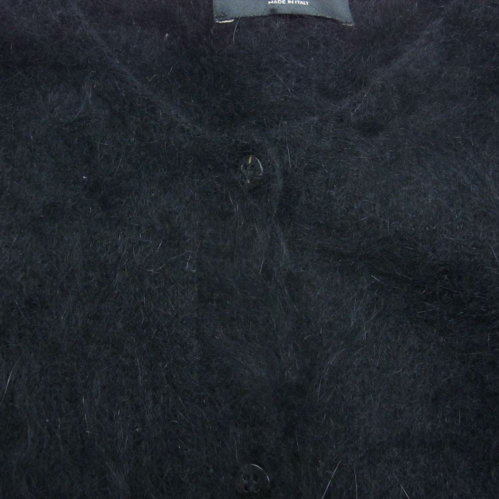 ROBERTO COLLINA ロベルトコリーナ イタリア製 ANIMAL HAIR WOOL アニマルヘア シャギー ウール ニット ボレロ カーディガン ブラック系【中古】