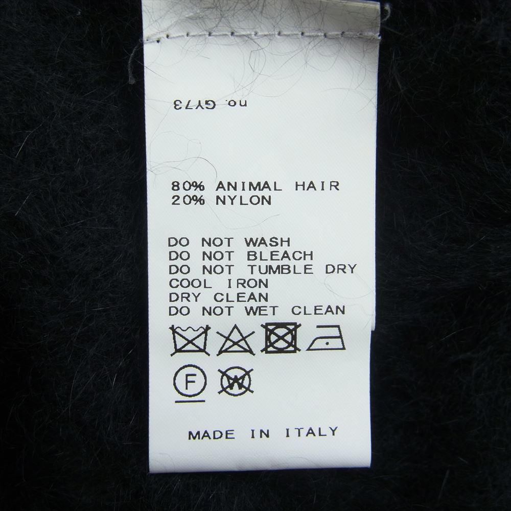 ROBERTO COLLINA ロベルトコリーナ イタリア製 ANIMAL HAIR WOOL アニマルヘア シャギー ウール ニット ボレロ カーディガン ブラック系【中古】