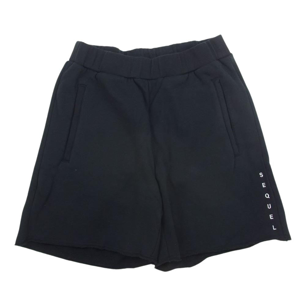 シークエル 23SS SQ-22SS-SP-01 SWEAT SHORT PANTS スウェット ショート パンツ ブラック系 L【中古】