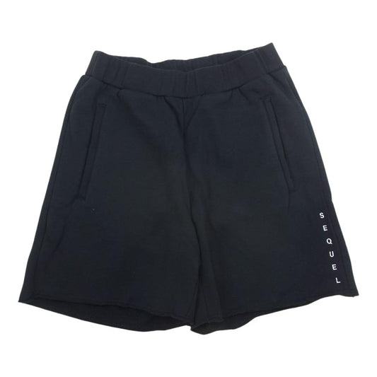シークエル 23SS SQ-22SS-SP-01 SWEAT SHORT PANTS スウェット ショート パンツ ブラック系 L【中古】