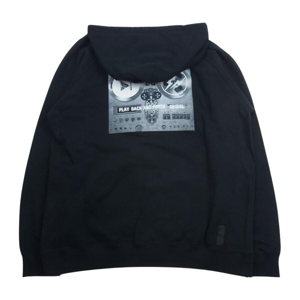 シークエル 22SS SQ-22SS-HD-01 ZIP HOODIE ジップ フーディー パーカー ブラック ブラック系 L【中古】
