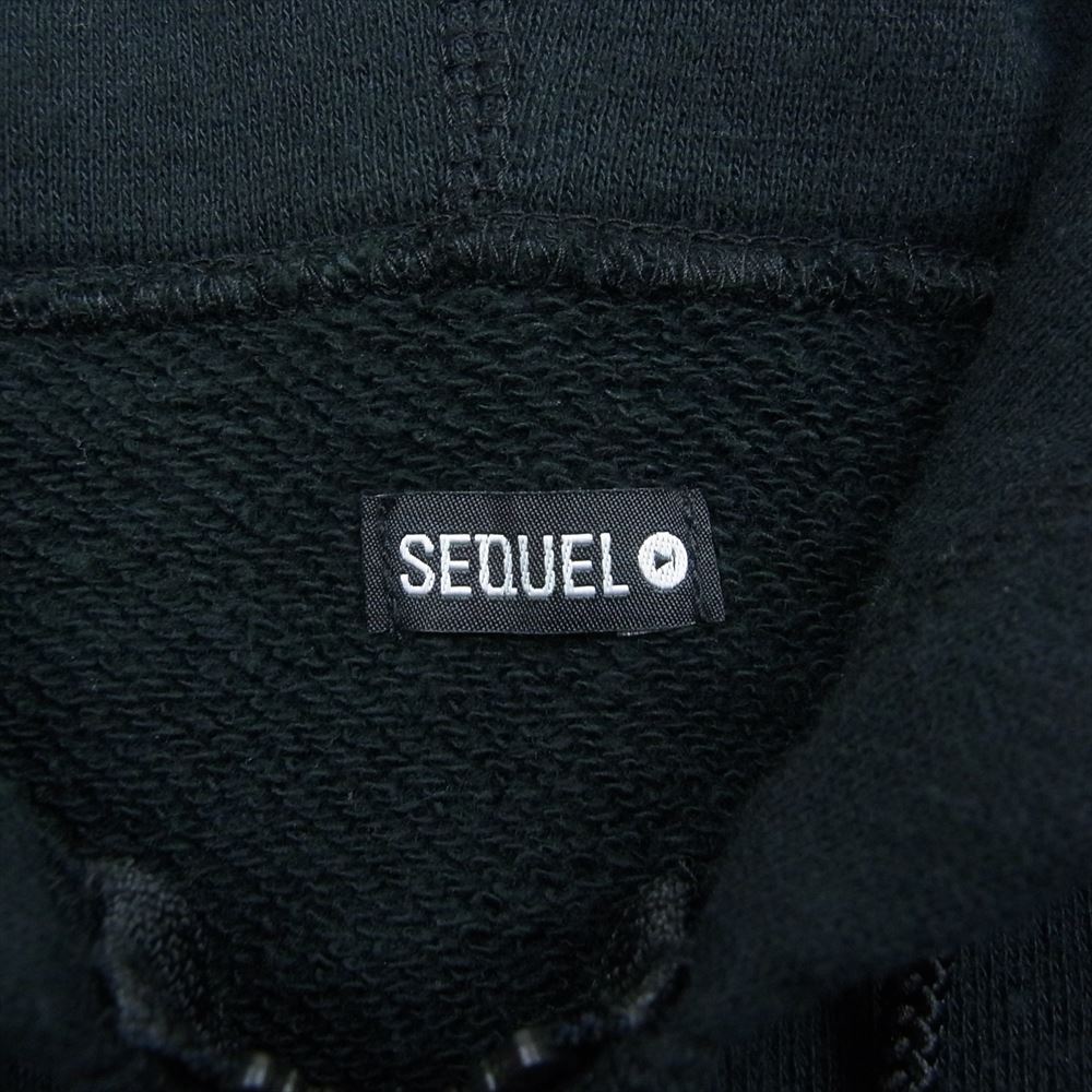 シークエル 22SS SQ-22SS-HD-01 ZIP HOODIE ジップ フーディー パーカー ブラック ブラック系 L【中古】