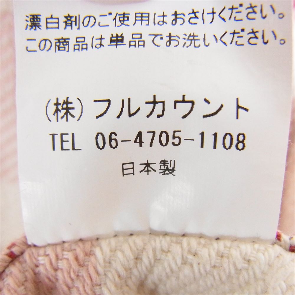 FULLCOUNT フルカウント オリジナル チェック フランネル 長袖 シャツ レッド系 36【中古】