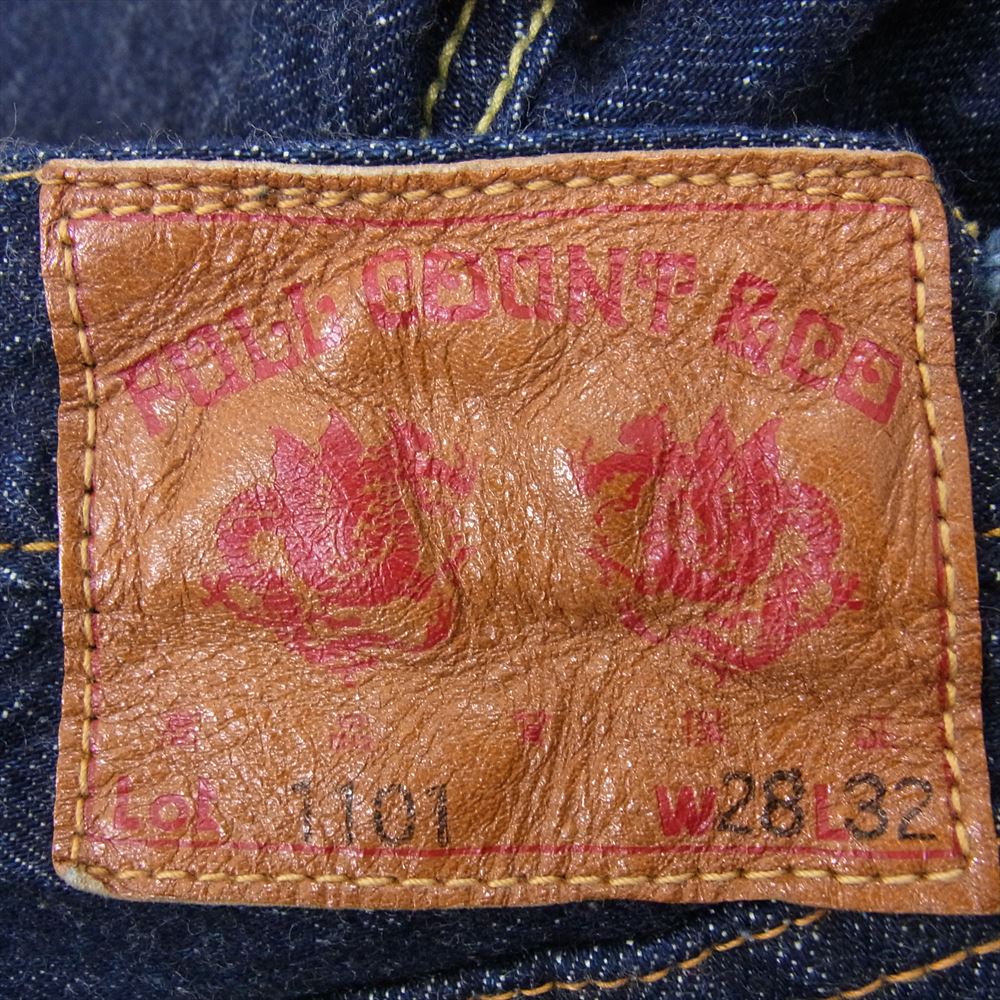 FULLCOUNT フルカウント Lot 1101 13.7oz オリジナル ストレート デニム パンツ ジーンズ インディゴブルー系 28【中古】